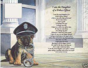 My DAD isa POLICE OFFICER Poem Personalized Name Print  