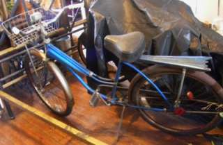   Complete Blue Stellur Girl Lady Bicycle w/ Grated Metal Basket  