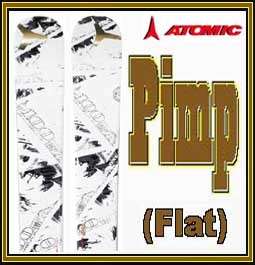 08 09 Atomic Pimp Powder TT Skis 183cm (Flat) NEW   
