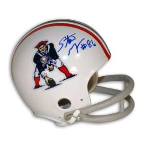  Stanley Morgan Autographed New England Patriots Throwback 
