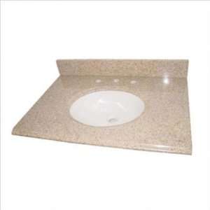   Bundle 77 Beige Granite Vanity Top with White Sink: Home Improvement