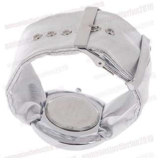 Beautiful Chrome Bowknot Lady Crystal Wrist Watch M391  