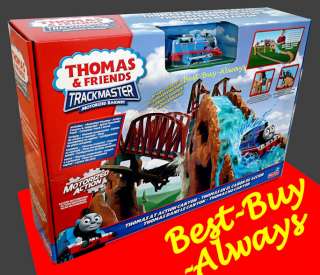 The front of thebeautiful gift ready box contain this motorized Thomas 