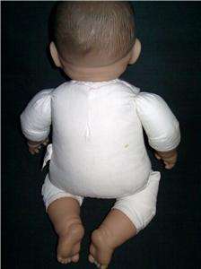 Berenguer 14 Reborn Baby Doll Glass Eyes Sits/Lays Cloth Body  