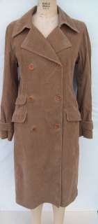 Crew corduroy double breasted long coat lined size L  