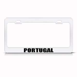  Portugal Portuguese Flag White Country Metal license plate 