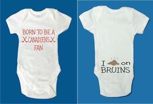 Infant creeper Born Canadiens fan poop Bruins Montreal  