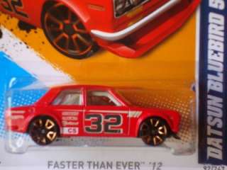 Hot Wheels 2012 Faster Than Ever Series Red Datsun Bluebird 510 NEW 