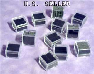 TUFTED SQUARE CLEAR ACRYLIC GEM BOXES 100 QTY BLACK  
