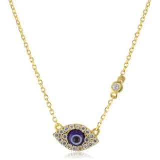 Susan Hanover Designs Evil Eye Small Gold Crystal Eye Necklace 