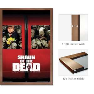  Bronze Framed Shaun Of The Dead Poster Movie Zombies Fr 