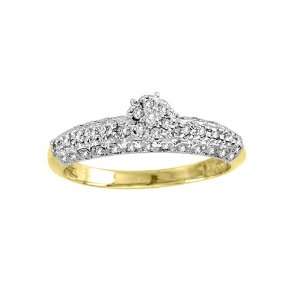  14K GOLD DIAMOND PROMISE RING: Jewelry
