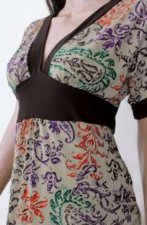  kimono style tunic top with floral print, deep V neckline, kimono 