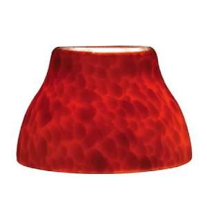   Step Cone Glass Shade For Quick Adapt Spot Light, Red Frit Finish