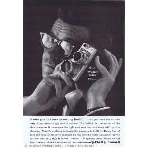  1959 Bell & Howell 16mm Electric Eye Camera Vintage Ad 