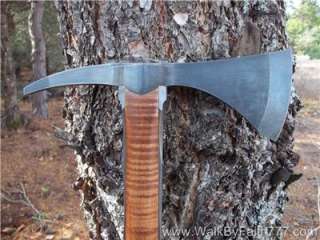 Blacksmith Hand forged tomahawk walking stick fokos valaska ciupaga 
