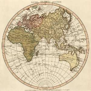  Antique Map of the Eastern Hemisphere (1786) by William 