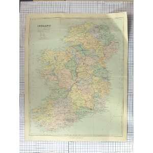    STANFORD ANTIQUE MAP c1870 IRELAND TIPPERARY DUBLIN