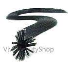 100 I Stick Bond Shoelace Glue Tip Straight Human Hair Extension Jet 