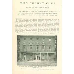  1907 Colony Club Madison Avenue New York Society Women 