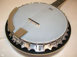 Jay Turser JTBN 306 6 String Banjo, Remo™ Coated Head, Mahogany 
