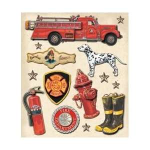  K&Company Sticker Medley Firefighter; 6 Items/Order