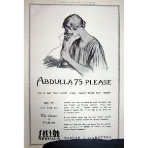   Advertisement 1922 Whisky Harrods Abdulla Cigarettes