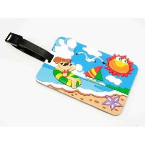   Accessory Personalized Rubber Luggage Tag Hot Beach 