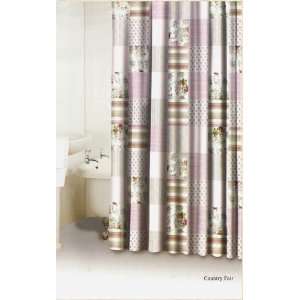 Country Fair Fabric Shower Curtain: Home & Kitchen