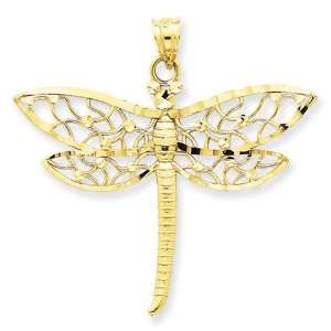  14K Diamond cut Dragonfly Jewelry