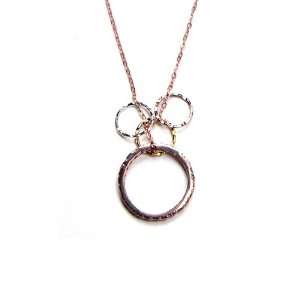 Charlene K Stackable Ring with Circles Pendant (14k Rose Gold Vermeil)