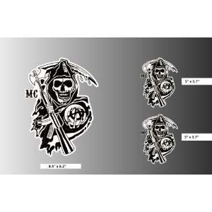  Set of 3   Sons of Anarchy sticker vinyl decal: Everything 