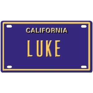    Luke Mini Personalized California License Plate 