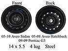 2004 2005 2006 2007 2008 2009 2010 Aveo steel wheel rim 14x5.5 new