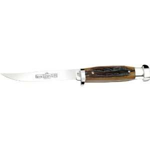 Queen Light Hunter Deer Knife 4.125 D2 Steel Blade, Aged Honey Stag 
