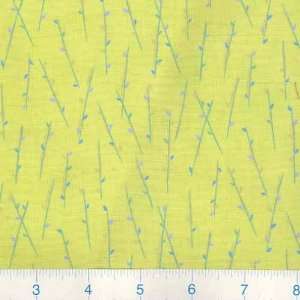  45 Wide Itsy Bitsy Sticks Lime Fabric By The Yard: Arts 
