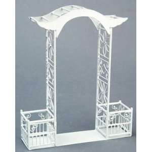  Dollhouse Miniature Arch with Two Flower Boxes Everything 
