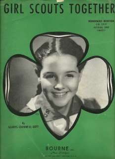 VINTAGE GIRL SCOUT 1941 SHEET MUSIC   GIRL SCOUTS TOGETHER  