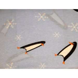   Knit Penguin Full Size Bed Sheets Blue Sheet Set 