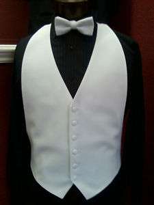 White Chaps Backless Vest and Bow Tie (114 & 115)  