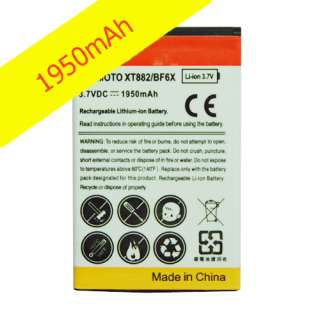 Red 1950mAh BF6X Lithium ion Battery For MOTOROLA DROID 3 XT862  