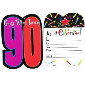  Guess Whos Turning 90 Party Invitations Pkg of 8 Health 