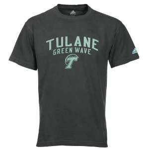  adidas Tulane Green Wave Green Arch & Logo Pigment Dyed T Shirt 