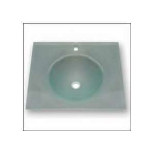   Loom F Glass Counter Top w/ Integrated Basin WHLOOM F Matte Glass