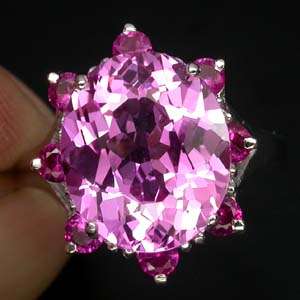 REMARKABLE SOFT PINK KUNZITE MAIN STONE 11.66 CT. SAPPHIRE 925 SILVER 