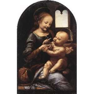   with a Flower Madonna Benois, By Leonardo da Vinci