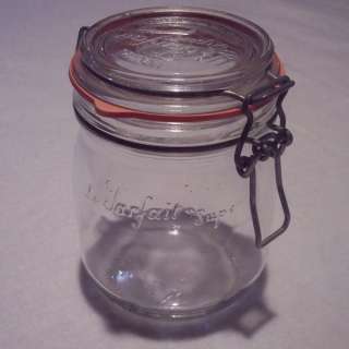 VTG Bocal Le Parfait Super Wire Bail Clamp Glass Jar Rubber Seal 