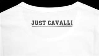   Fashion Just Cavalli Mens Gentleman Head T shirt White Grey Size M L