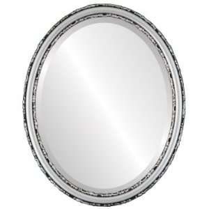    Virginia Oval in Silver Spray Mirror and Frame