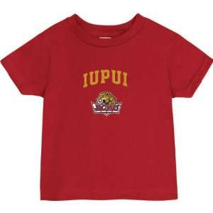 IUPUI Jaguars Cardinal Toddler/Kids Arch Logo T Shirt:  